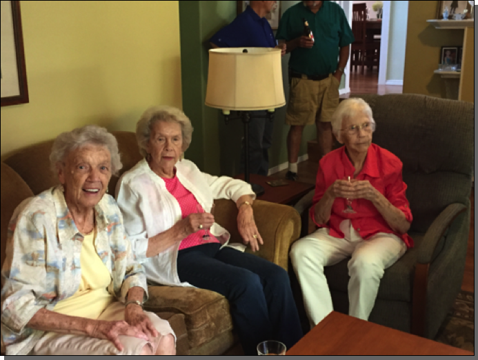 The Heeck Girls,  
Aunt Nadine (90), Aunt Barbara (95), Mom Clarice (96)